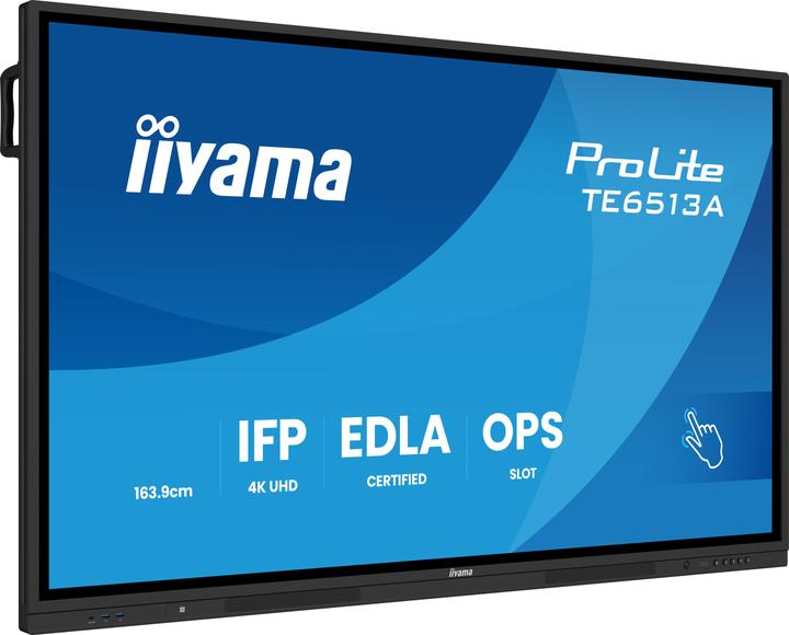 Actual product image iiyama 163.9cm(65") TE6513A-B1AG 16:9 Touch 2xHDMI+2xUSB-C (Speditionsversand) (3840 x 2160 Pixels, 64.50")