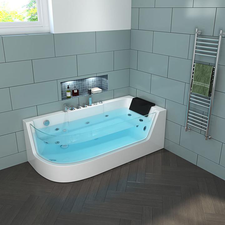 Produktbild Home Deluxe Whirlpool Badewanne INFINITY (links) Farblichttherapie - 170x80cm (80 cm, 170 cm)