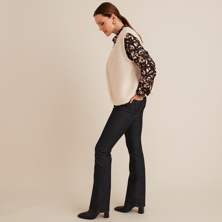 Produktbild Anne Weyburn Feinstrick-Gilet mit rundem Ausschnitt (46)