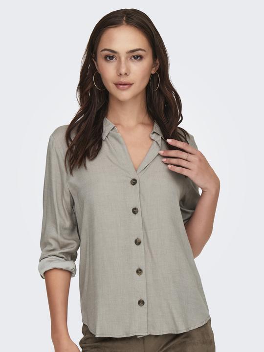 Image du produit JdY Coupe ample Col chemise Manches retroussées Manches volumineuses Chemise Top (XS)