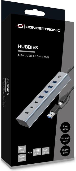 Produktbild Conceptronic HUBBIES20G (USB-C, 7 Ports)