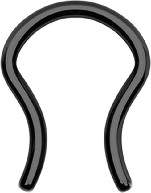 Immagine prodotto Star Piercing Anello per setto nasale nero con rivestimento in titanio (senza ottone, Acciaio chirurgico 316L)
