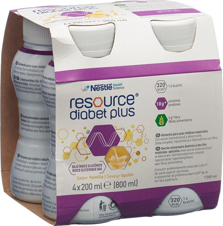 Produktbild Resource Diabet plus (Vanille, 4x)