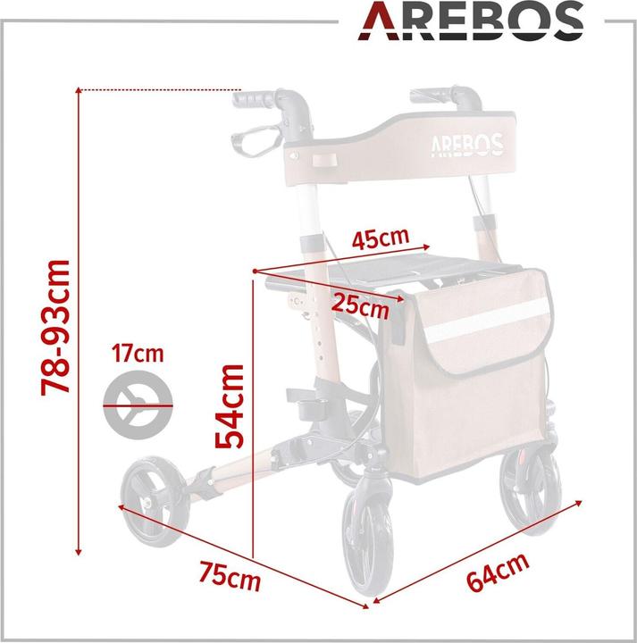 Produktbild Arebos Rollator