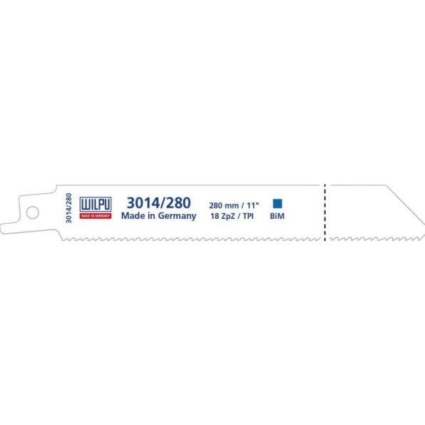 WILPU, Sägeblatt, Saw blades for steel and stainless steel. for steel up to 2 mm 3014, 5pcs 280 mm 3014/280