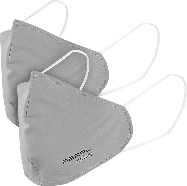 Produktbild Pearl 2er-Set Mund-Nasen-Stoffmaske mit Filter-Textil (2 x)