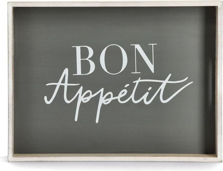 Produktbild Zeller Present Tablett "Bon Appetit", MDF, anthrazit