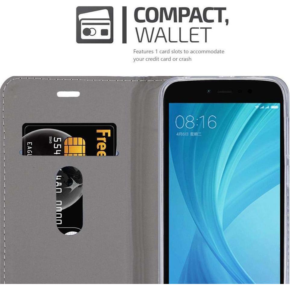 Thumbnail - Cadorabo Jeans Optik (Xiaomi Redmi Note 5A), Smartphone Hülle, Grau, Braun