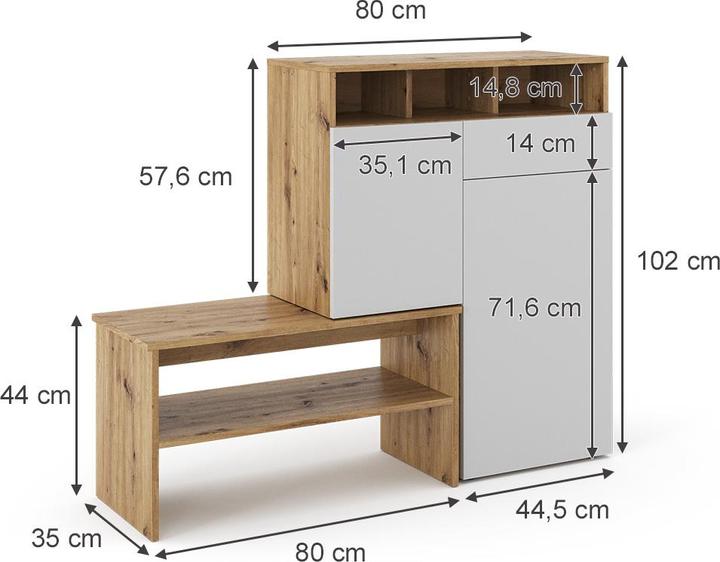 Produktbild Vicco Selena (124 x 35 x 102 cm)