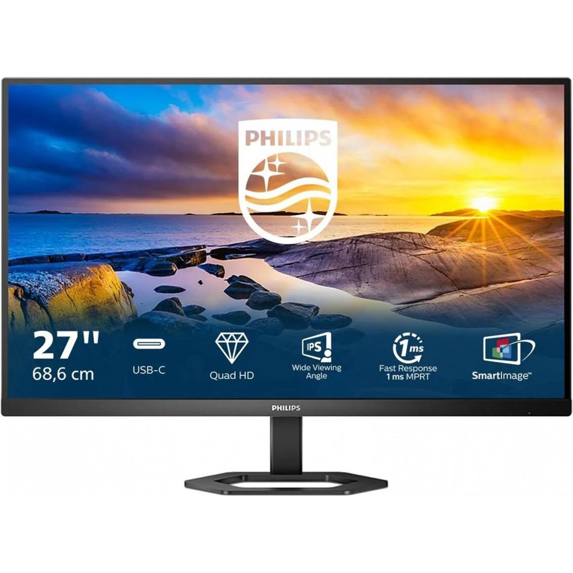 Philips 27E1N5600AE/00 (2560 x 1440 Pixel, 27"), Monitor, Schwarz