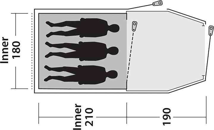 Produktbild Outwell Earth 3 Plus (Tunnelzelt, 5.60 kg, 3 Personen)