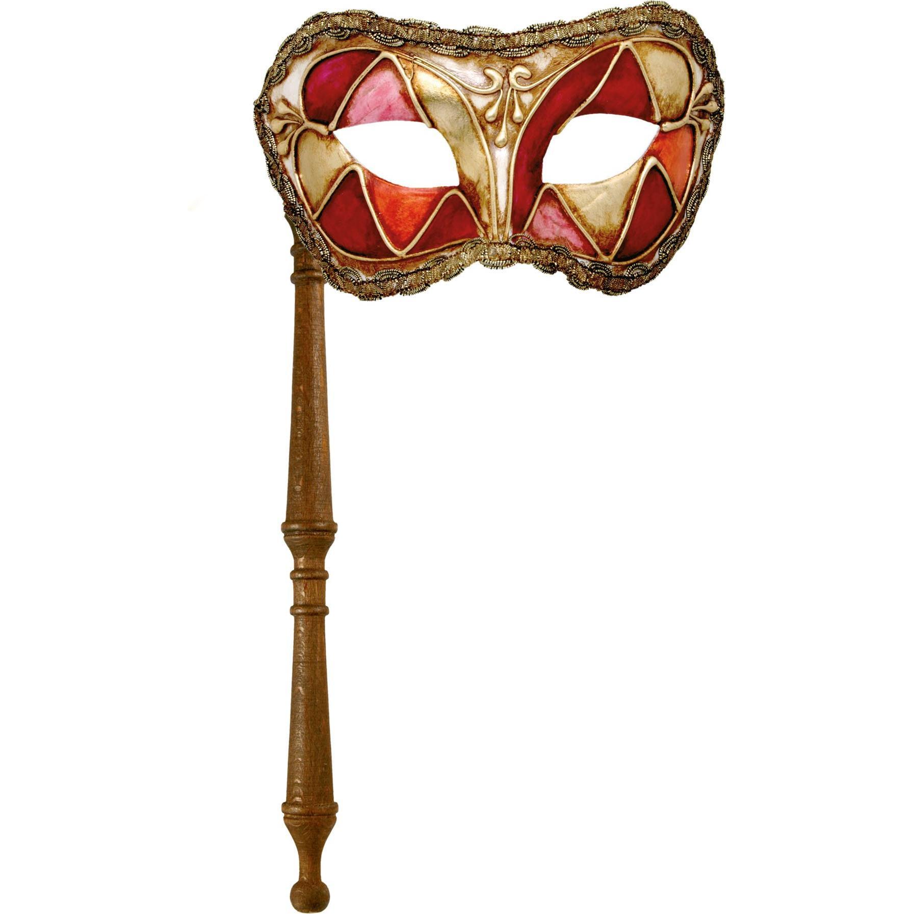 Maskworld Colombina arlecchino rosso