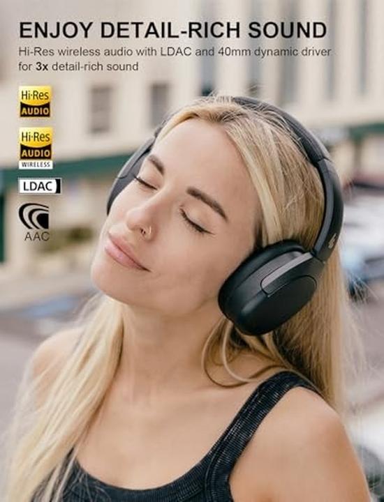 Actual product image Edifier W830NB wireless headphones (black) (ANC, 94 h, Cable, Wireless)