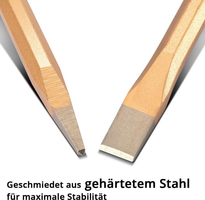 Produktbild Stahlwerk Flachmeissel / Spitzmeissel 2er Set Gold 300 mm Handmeissel