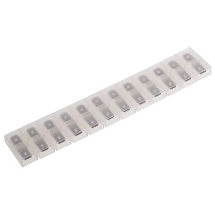 Rs Pro Flachsteckerleiste 6,35mm 12-fach Polyp., Elektronikkabel + Stecker, Transparent