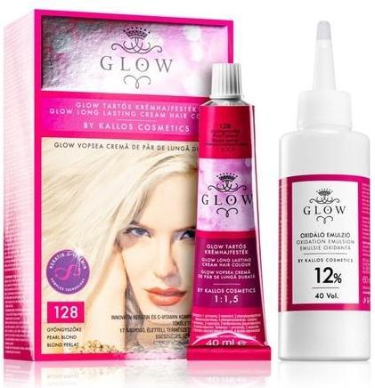 Produktbild Kallos Glow Permanent Haarfarbe 128 Perlblond (128 Pearl Blond)