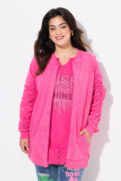 Actual product image Angel of Style Gathered Sleeve Vintage Look Sweat Jacket (54)