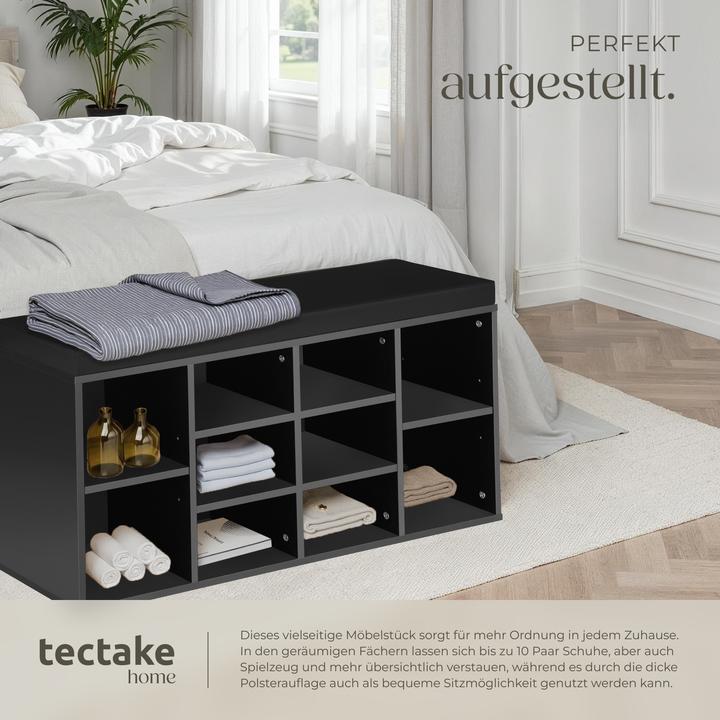Image du produit tectake Meuble à chaussures (103.5 x 30 x 48 cm)