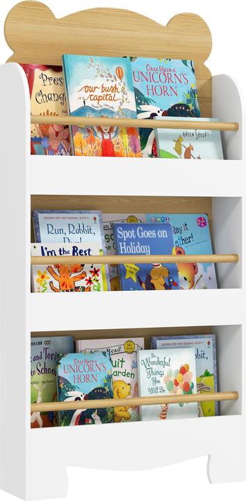 Aiyaplay Kinderbücherregal MDF, Kiefernholz Naturholz