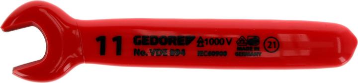 Image du produit Gedore Clé à fourche VDE, 11 mm, Acier au vanadium de haute qualité, Conforme à la norme EN 60900/IEC 60900 (11 mm)