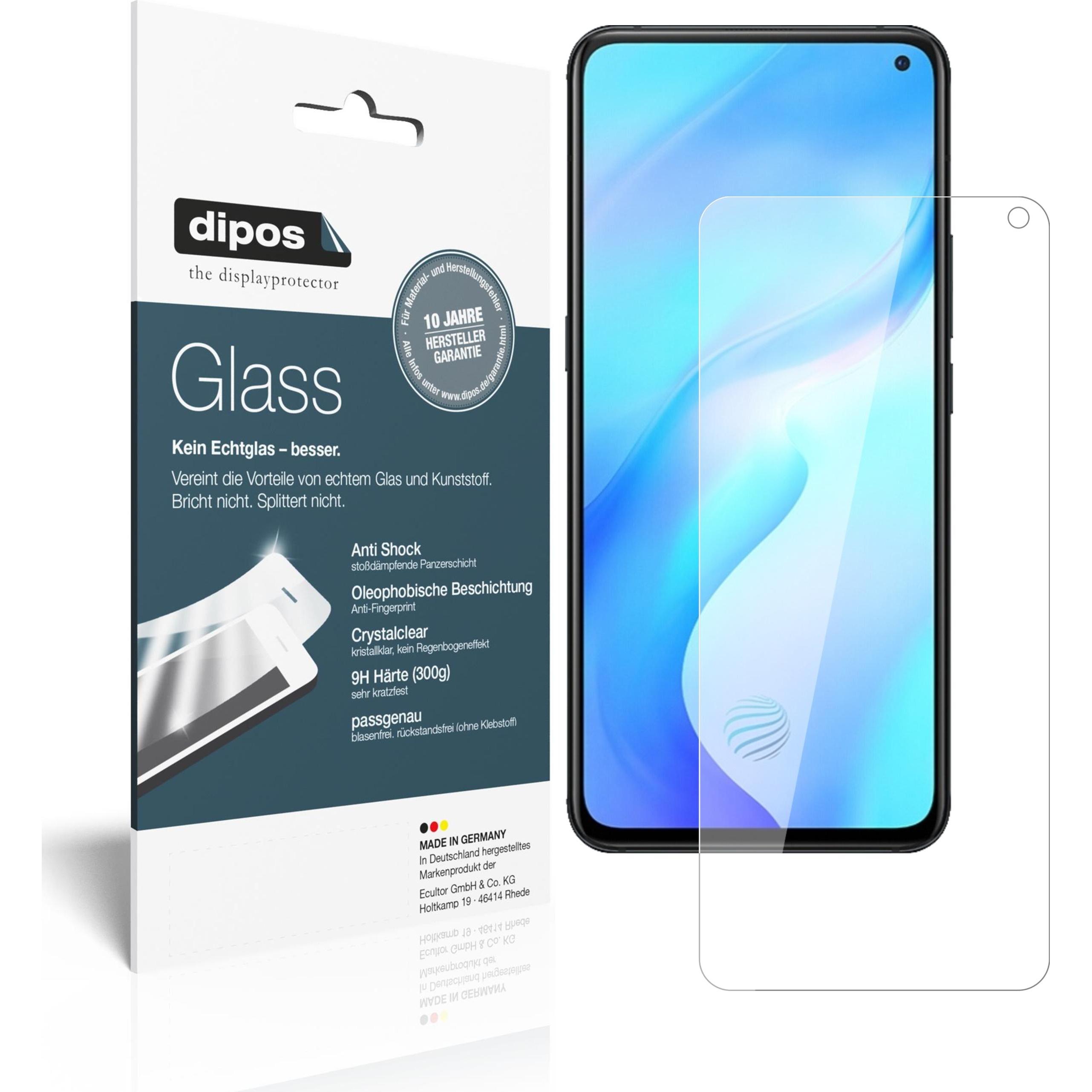 Dipos Displayschutz Anti-Shock (1 Stück, Vivo X30 Pro), Smartphone Schutzfolie, Transparent