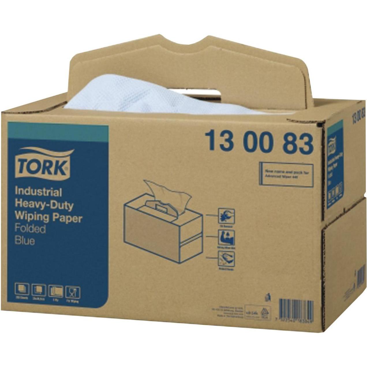 Tork Extra Starke Industrie Papierwischtücher W7, Haushaltspapier, Blau