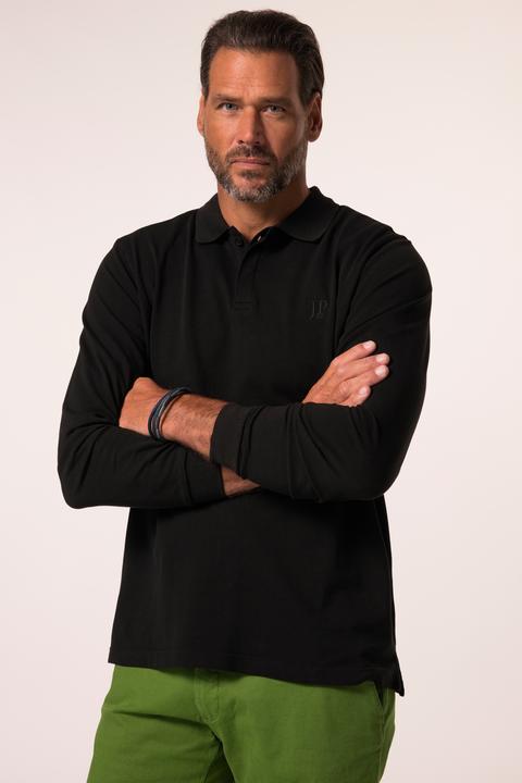 Produktbild JP1880 JP 1880 Langarm-Poloshirt, Piqué, verdeckte Knopfleiste (5XL)