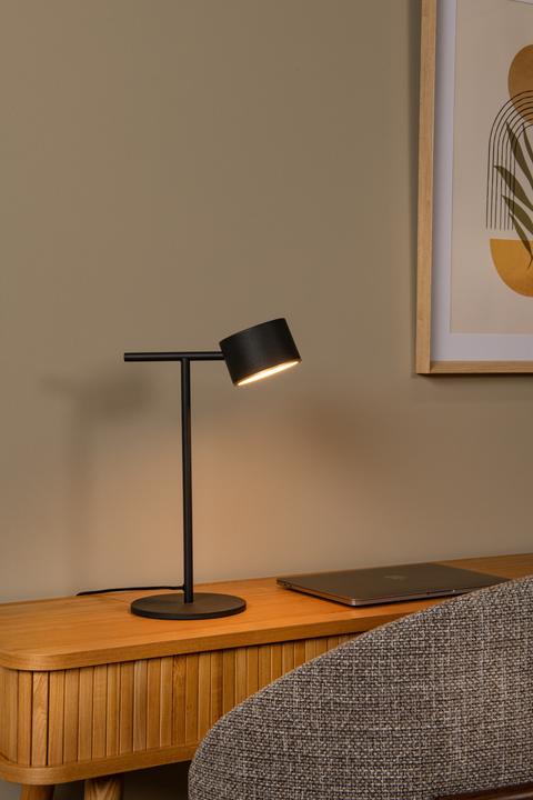 Actual product image Lucide GIAN - Tafellamp - LED Dimb. - 1x9W 2700K - Zwart