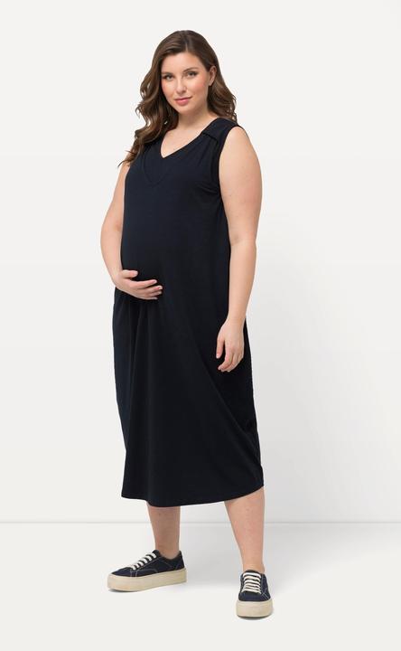 Produktbild Ulla Popken Bellieva-Kleid, Stillfunktion, Jersey, Wickeloptik, ärmellos (46, 48)