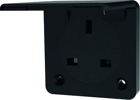 Actual product image Mennekes MEN 10713 Schuko surface-mounted socket outlet 13A black