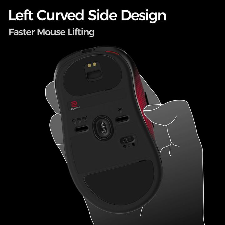 Actual product image BenQ Zowie EC3-DW (Small) Wireless Mouse for Esports - Gaming Mus - Optisk - 7 knapper - Sort (Wireless)