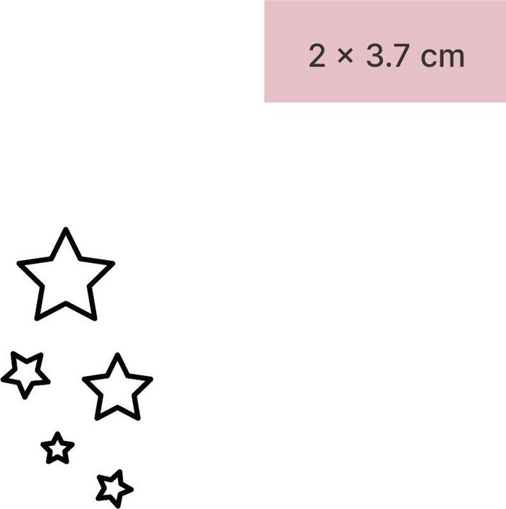 Actual product image minink Temporary tattoo - Five stars