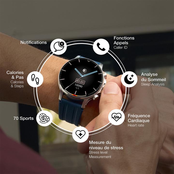 Produktbild Bigben SMARTWATCHROUNDSVBL Smartwatch