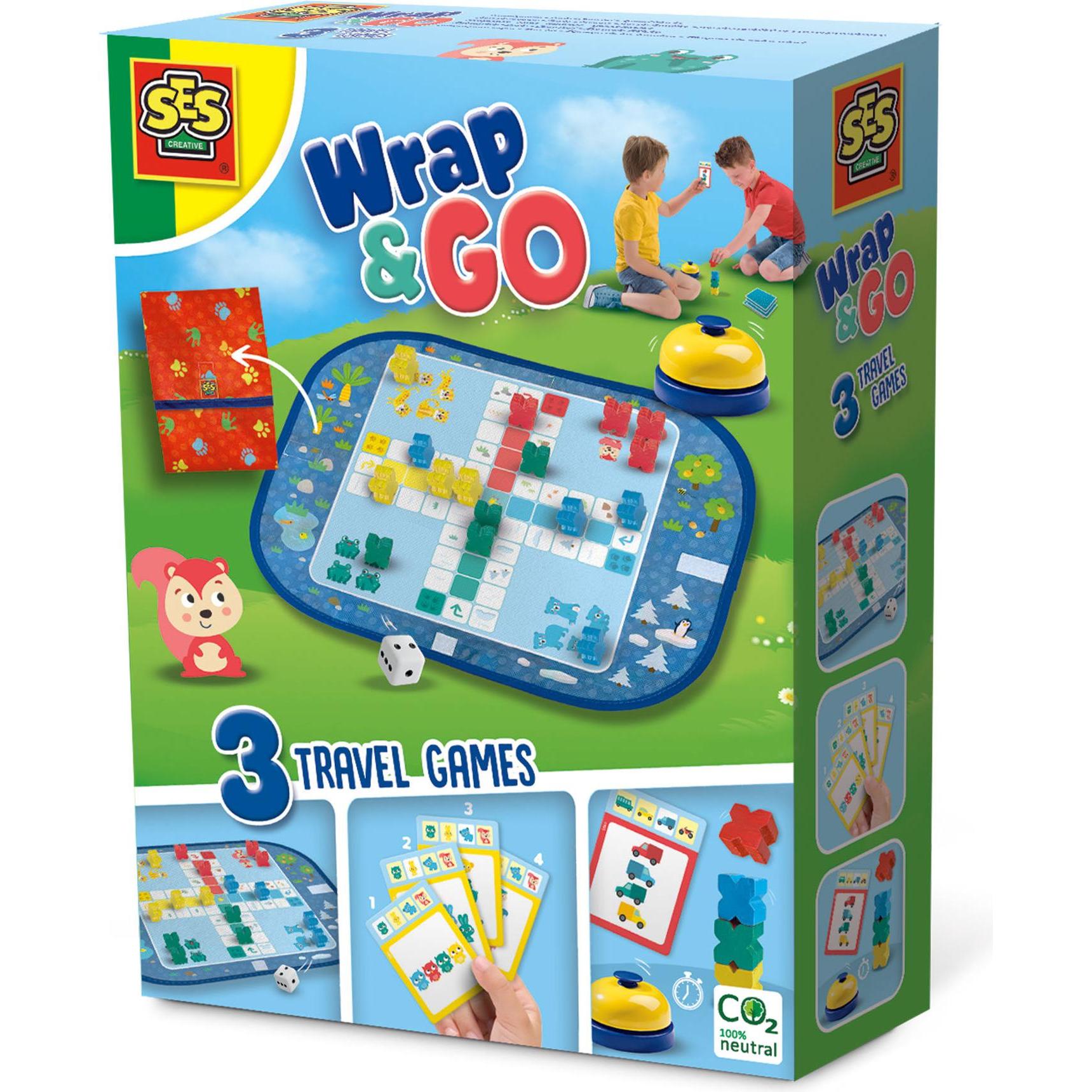 Ses Wrap and Go Reisespiele, 3in1 (Englisch, Französisch, Deutsch)