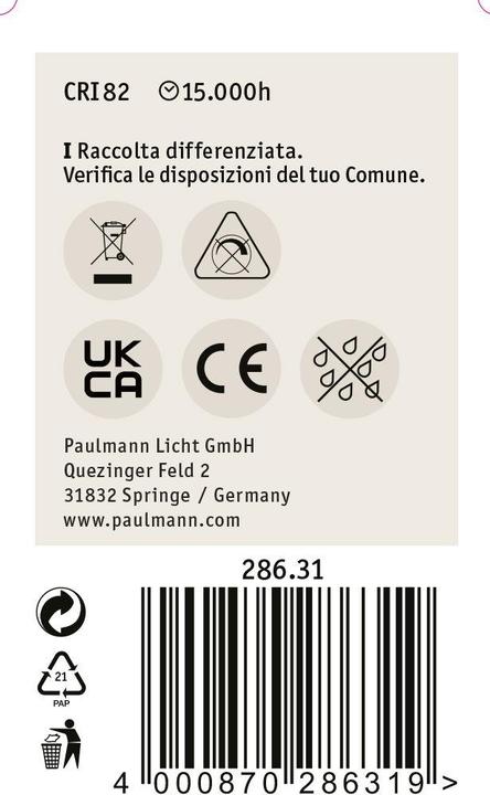 Actual product image Paulmann Drop (E14, 5 W, 470 lm, 1 x, F)