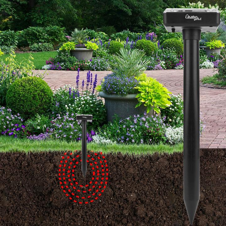 Produktbild Casativo 8er-Set Umweltfreundlicher Solar-Maulwurffrei mit Akku, 400 Hz, IP44