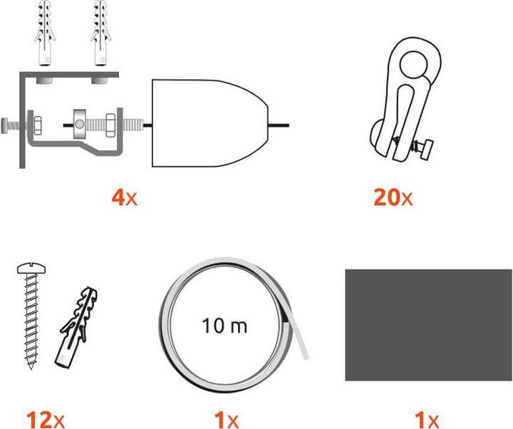 Immagine prodotto Windhager Set di marcatori di tensione della corda (270 x 140 cm)
