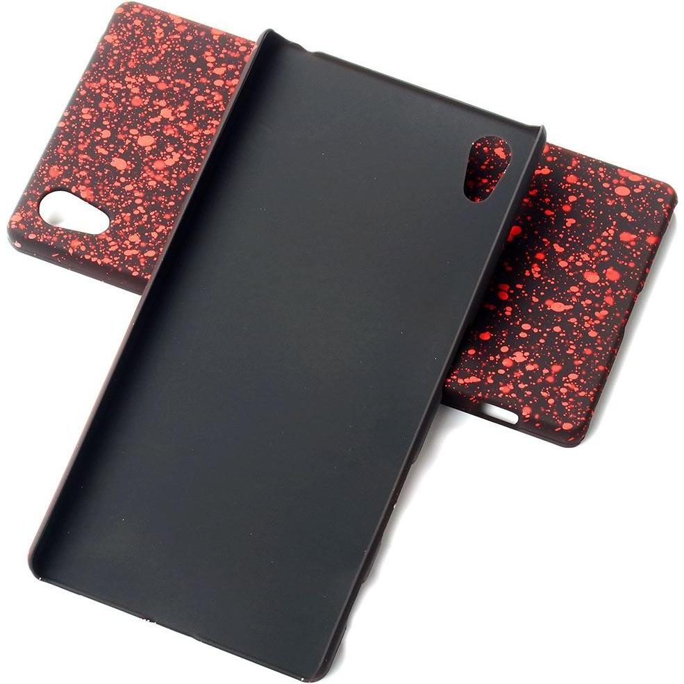 Thumbnail - König Design Handy Hülle Schutz Case Bumper Etuis Rahmen für Sony Xperia Z5 3D Sterne Rot Neu (Sony Xperia Z5), Smartpho...