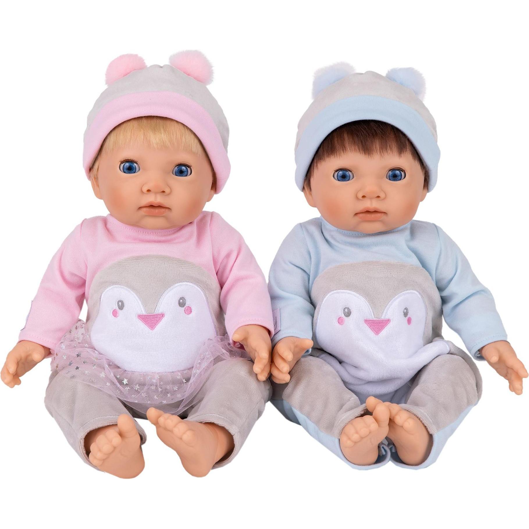 Tiny Treasures Baby Penguin Twin Doll Set (30544)