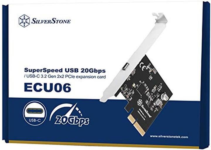 Produktbild Silverstone SST-ECU06 - SuperSpeed USB 20Gbps, PCI Express Gen3 x4 lanes, transfer rate up to 32GT/