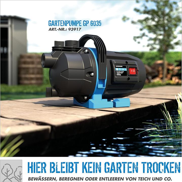Produktbild Güde Gartenpumpe » GP 6035 « Thermoschutz, schlagfestes Gehäuse, 600 W (Gartenpumpe)