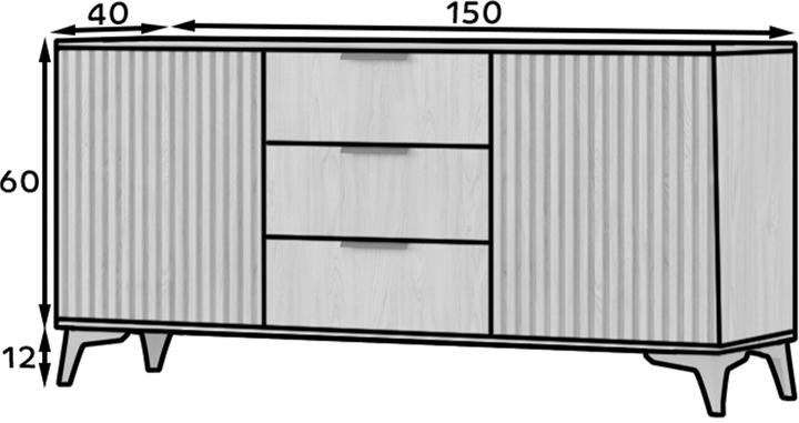 Actual product image ELTAP Entsian (150 x 40 x 72 cm)
