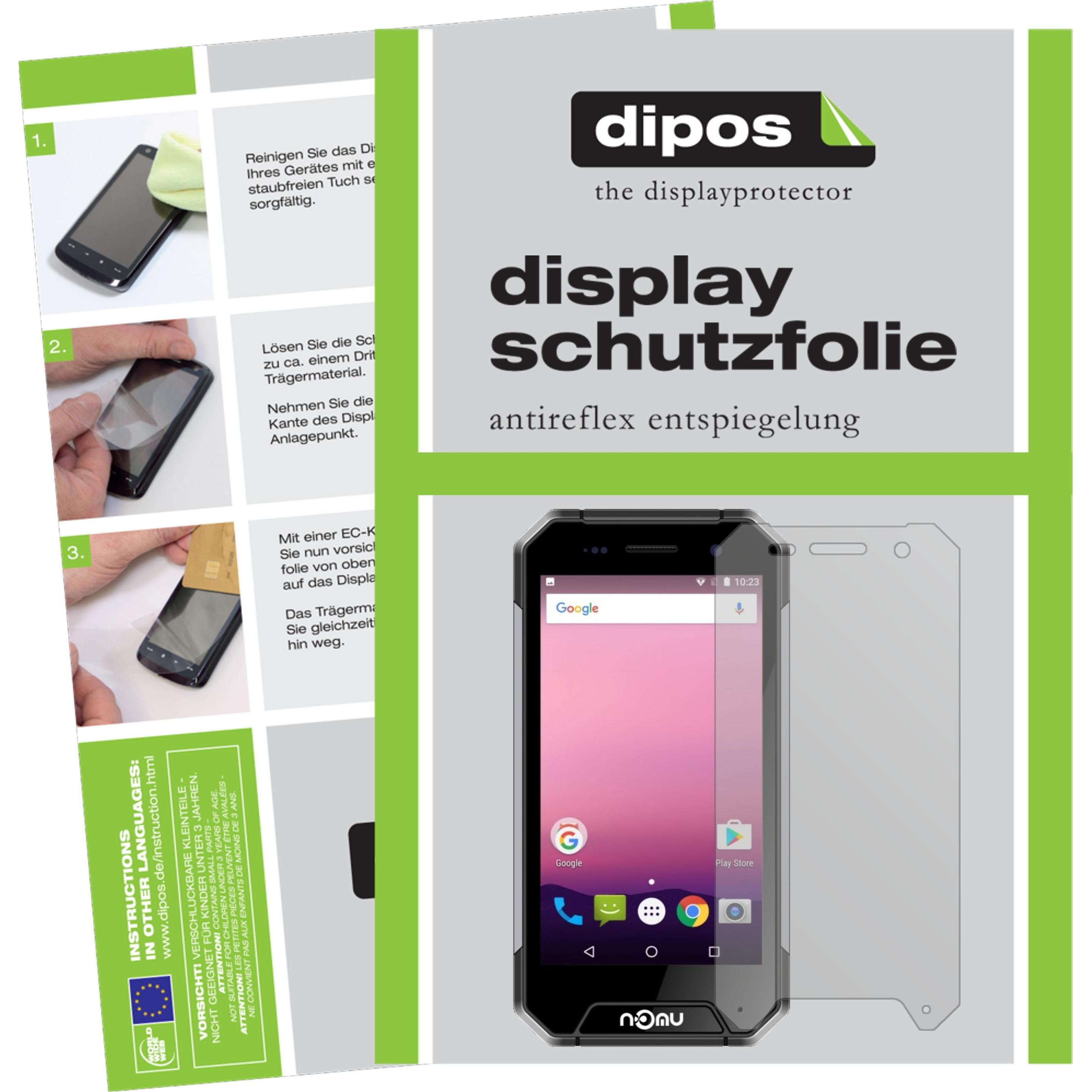 Dipos Displayschutzfolie Antireflex (2 Stück, Nomu S30 Mini), Smartphone Schutzfolie, Transparent
