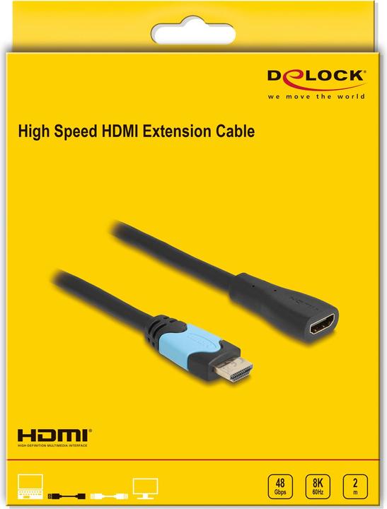 Produktbild Delock High Speed HDMI Verlängerungskabel 48 Gbps 8K 60 Hz 2 m (2 m)
