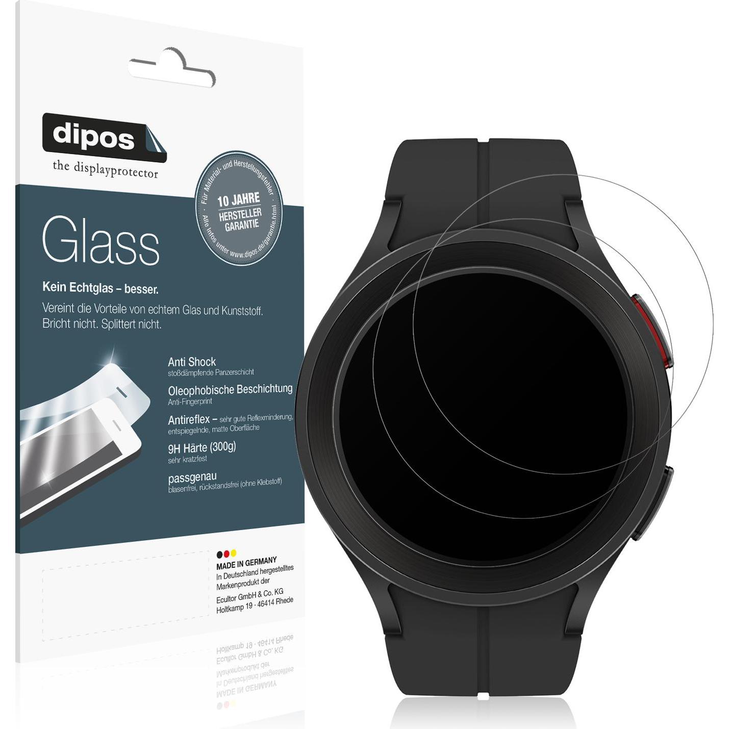 Dipos Displayschutz Anti-Shock, Smartwatch Schutzfolie, Transparent