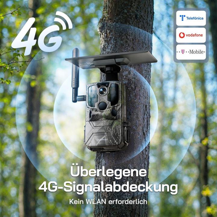 Actual product image Wolfang WT04 Solar Powered 4G Trail Camera