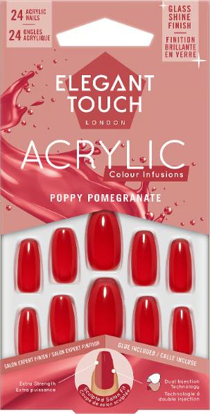 Elegant Touch - Colour Acrylics- Poppy Pomegranate (Kunstnägel, Poppy Pomegranate)