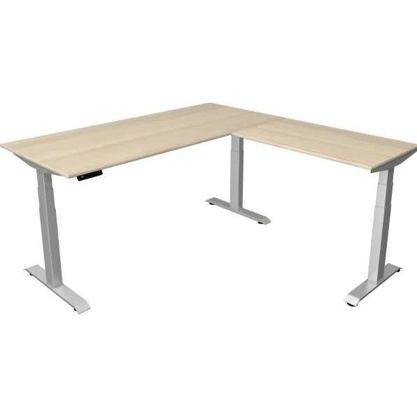 Kerkmann, Schreibtisch, Move 4 elektrisch höhenverstellbarer Schreibtisch ahorn rechteckig, T-Fuss-Gestell silber 18