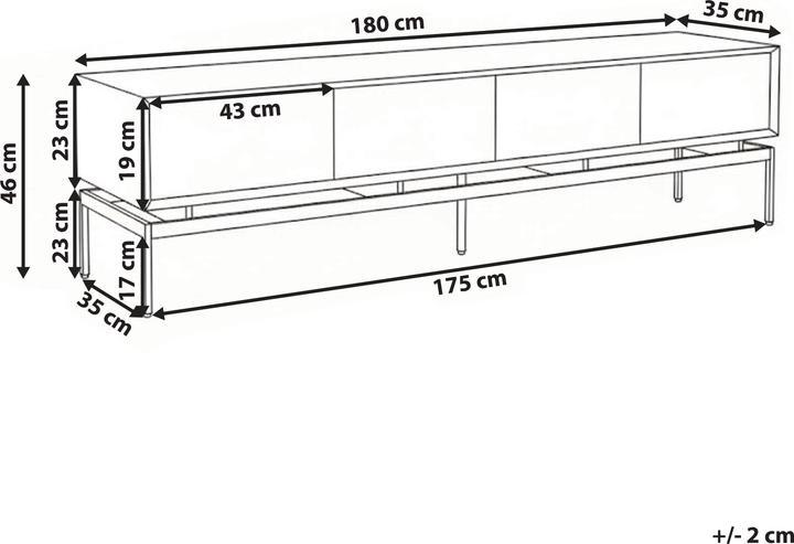 Produktbild Beliani Lancelin (180 x 35 x 46 cm)