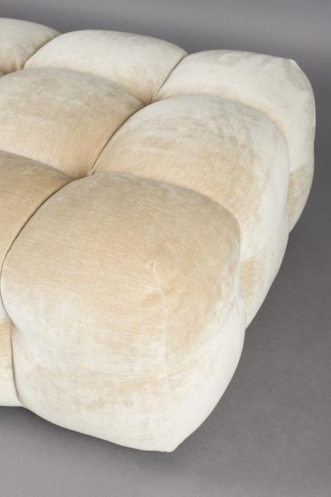 Produktbild Dutchbone Hocker Hackman Velours Beige